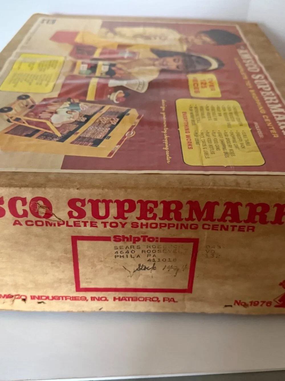 Vintage Amsco Supermarket With Original Box 1965 Shopping Playset W Accessories